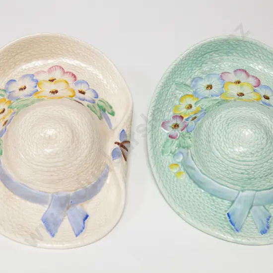 Two Beswick Sunhat Form Wall Pockets