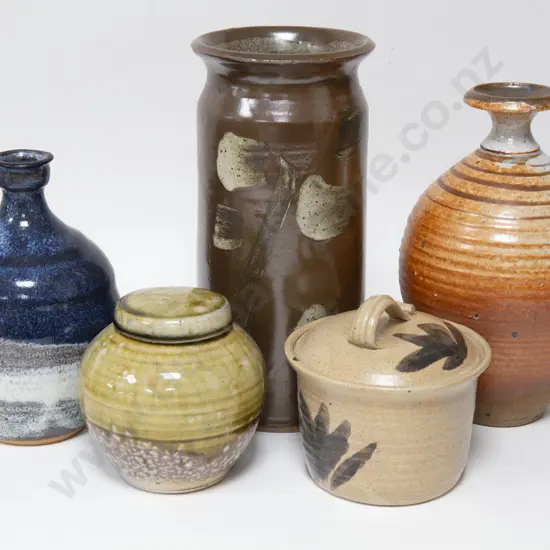 Five Various NZ Pottery Pieces