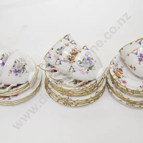 Quantity of Assorted RCD Fancy China Trios