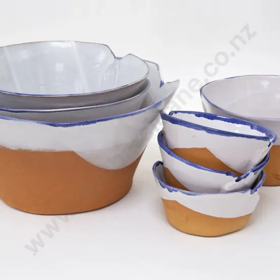 Quantity of Morris & James Matakana NZ Pottery Mixing Bowls