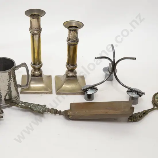 Small Box of Assorted Metal Ware