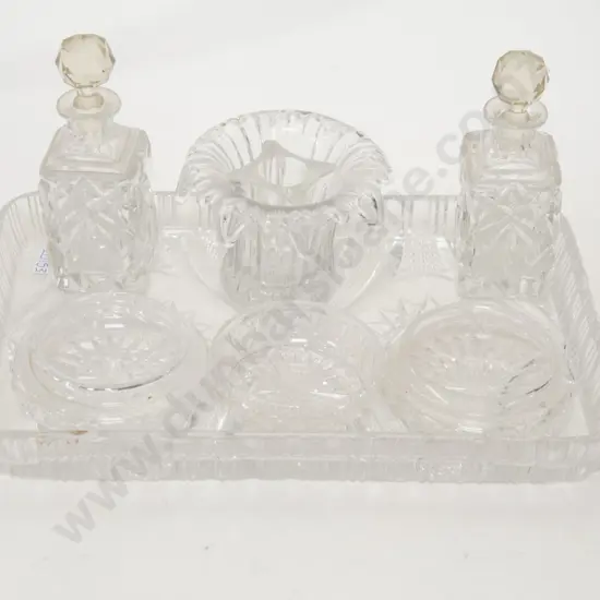 Small Quantity of Crystal and Glass Dressing Table Items etc.