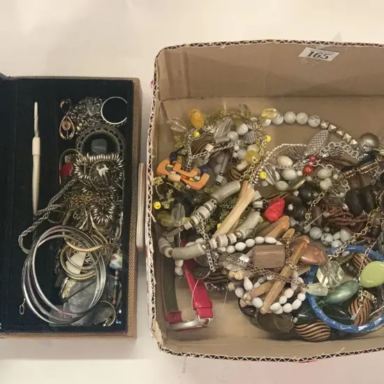 Box of Assorted Costume Jewelry