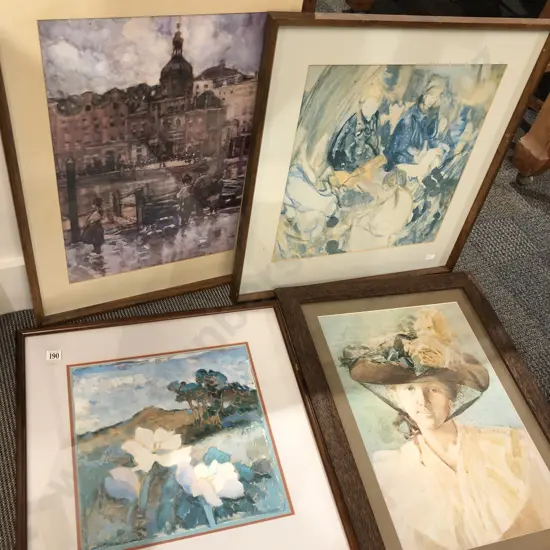 Four Framed Prints incl. Hodgkins