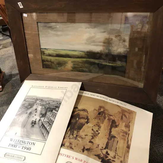 Two Folders of Historical Prints Together With Framed Work