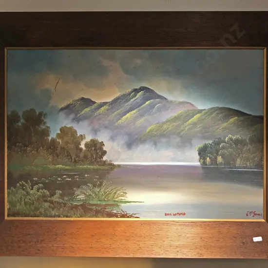 J. McGowan "Ben Lomond" Colonial Oil in Oak Frame