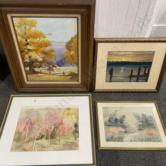 Four Framed Prints and Originals