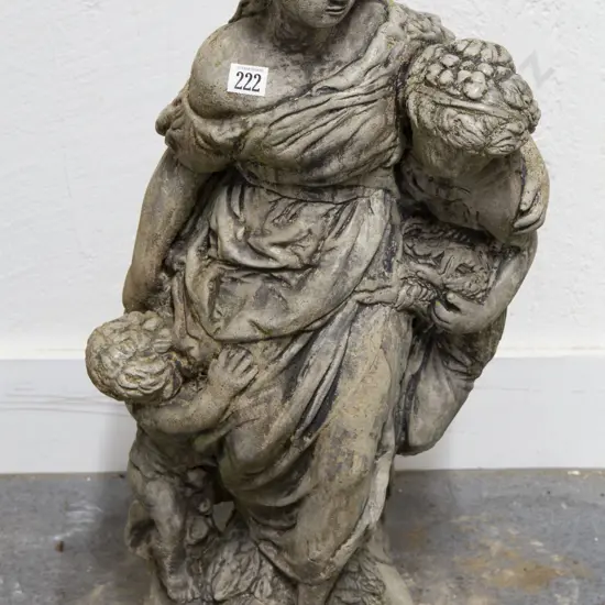 Composition Garden Statue of Classical Mother and Children