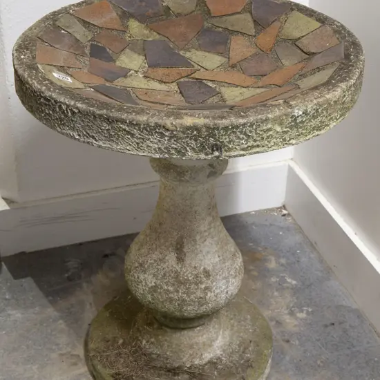 Composition Mosaic Birdbath