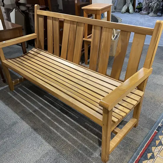 Modern Rimu Slatted Bench
