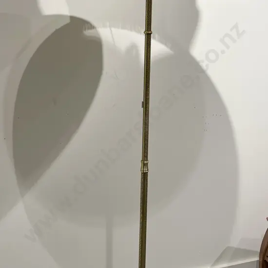 Gilt Metal Floor Lamp and Shade