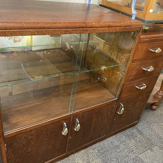 Art Deco Oak Display Cabinet