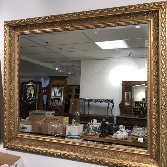 Large Oblong Gilt Framed Mirror
