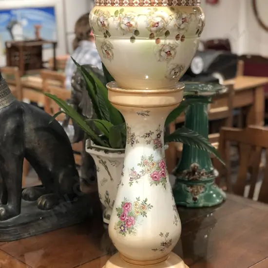 Floral Jardinière and Stand (Faults)