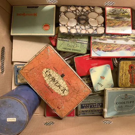 Quantity of Mainly Cigarette Tins