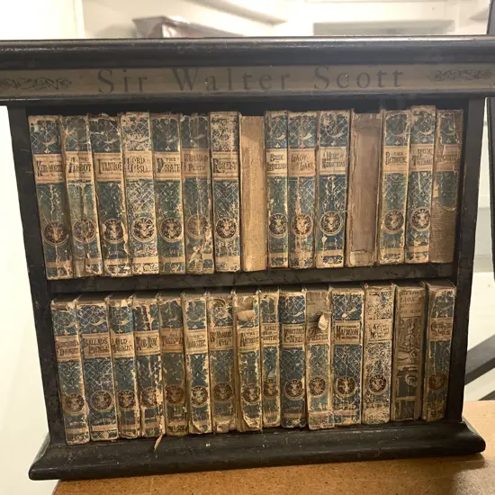 Sir Walter Scott Miniature Library in original case