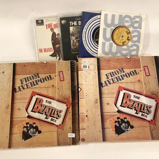 The Beatles Two Boxed Record Sets and 45's