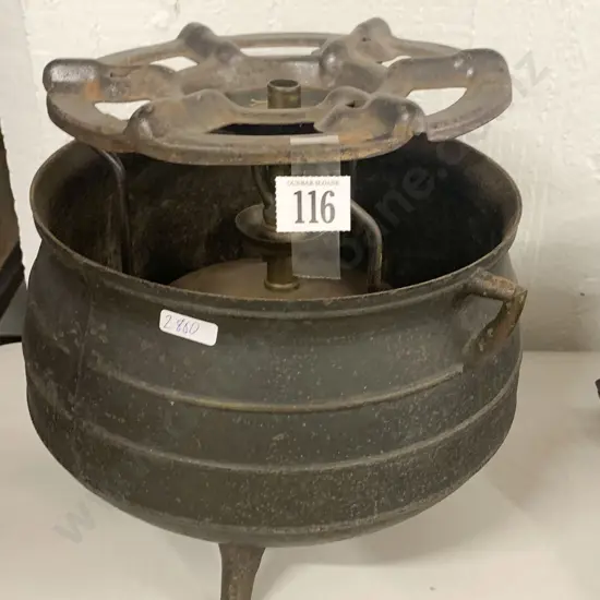 Cast Iron Cauldron and Camp Stove