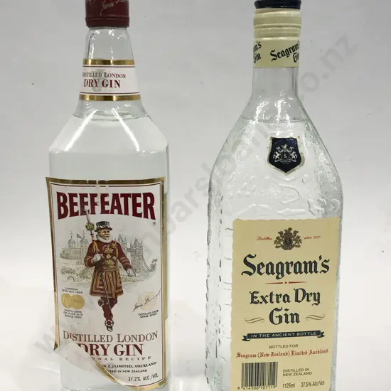 Beefeater Distilled London Dry Gin 1.125L Together With Seagram's Extra Dry Gin 1.125L