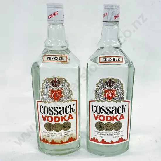 Two Bottles of Cossack Vodka 1.125L