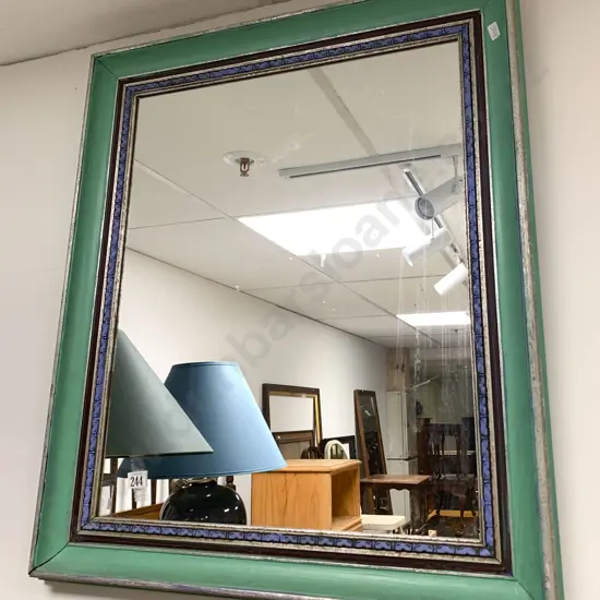 Rectangular Wall Mirror with Painted Frame