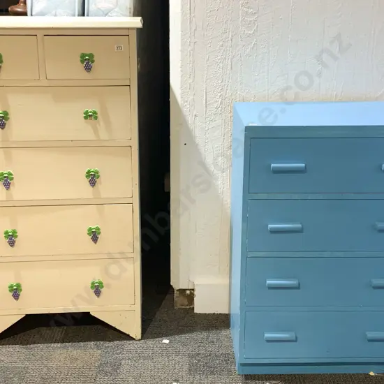 Pair of Painted Children's Chest of Drawers
