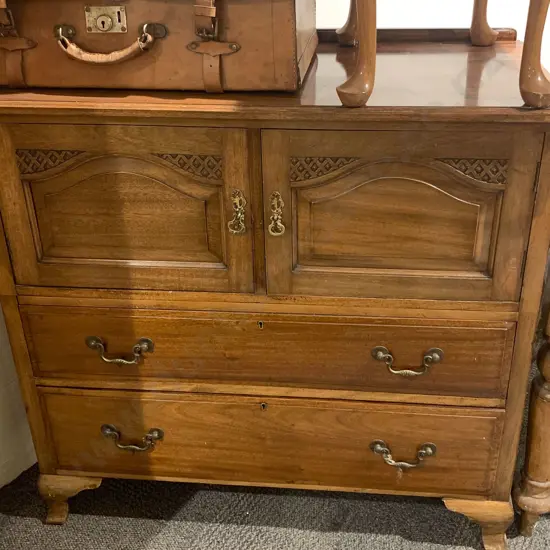 Mahogany Two Drawer Cabinet