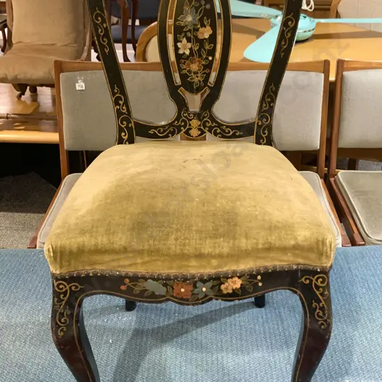 Ebonised Painted Bedroom Chair