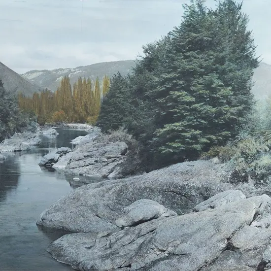 Whites Aviation Hand Coloured Photo of the Buller River