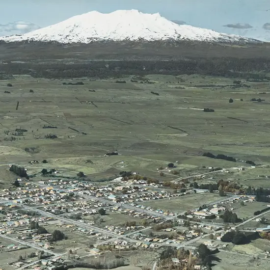 Whites Aviation Hand Coloured Photo of Raetihi