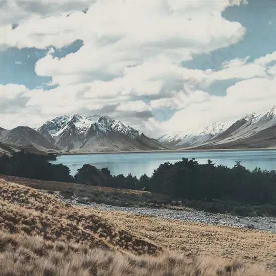 Whites Aviation Hand Coloured Photo of Ohau