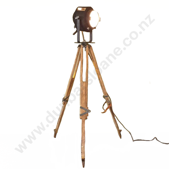 Theatre Lamp mounted on a Surveyors Tripod