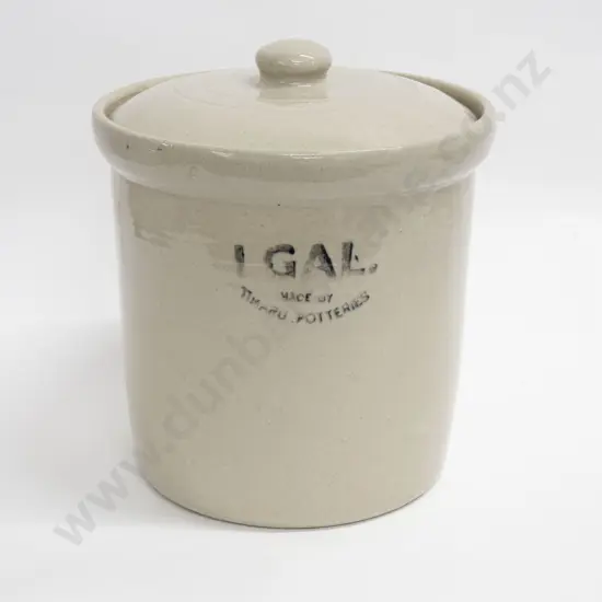 Timaru Crockery Stoneware Lidded Pot