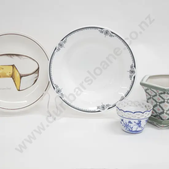 Small Assortment of China including Small Planters and Hotel Bowl