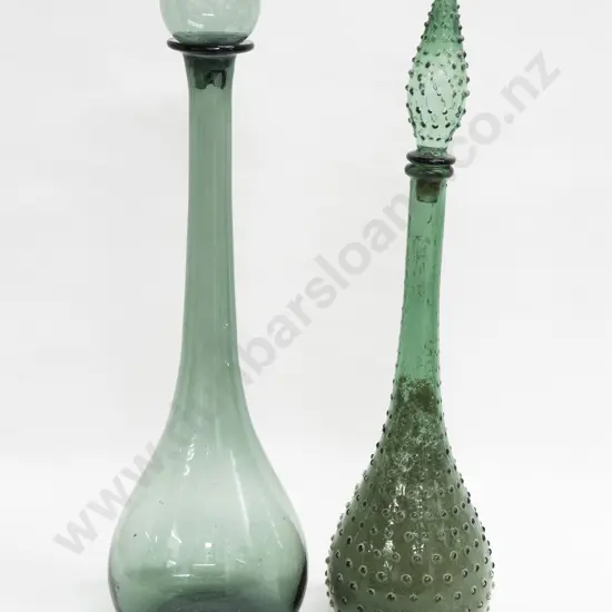 Two Victorian Art Glass Decorative Decanters (a/f)