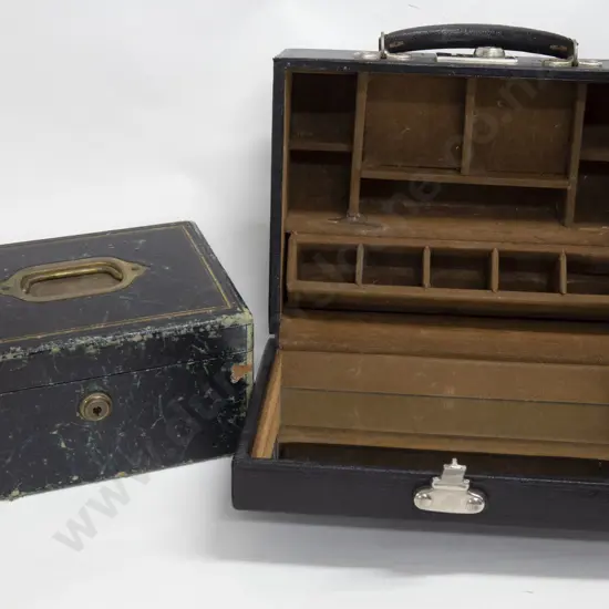 Two Vintage Jewellery Boxes including One with Mirror Interior
