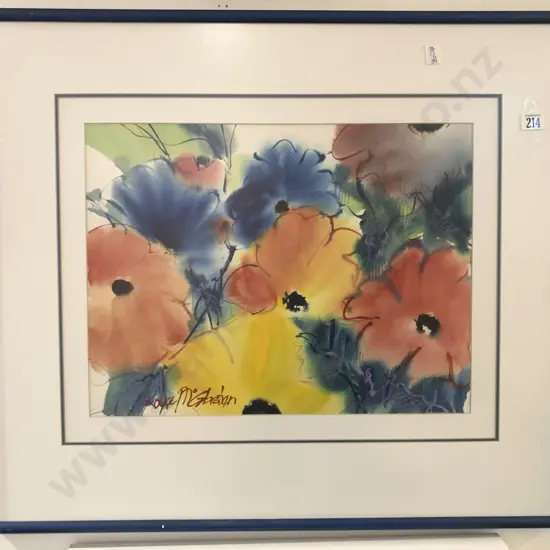 Royce McGlashan Floral Study Watercolor