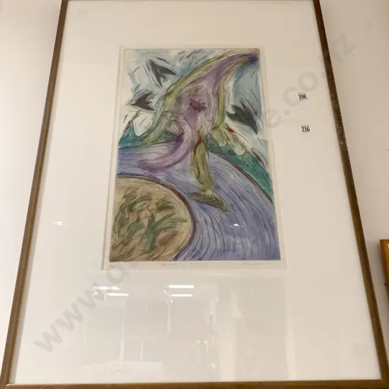 Charo Oquet Etching "United By The Fire"