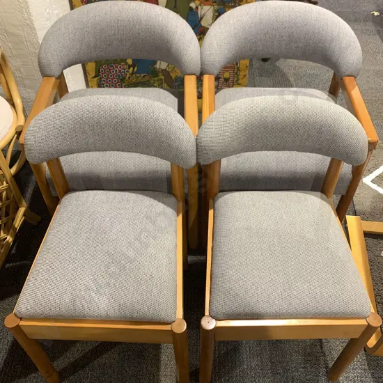 Set of Four Rimu Dining Chairs