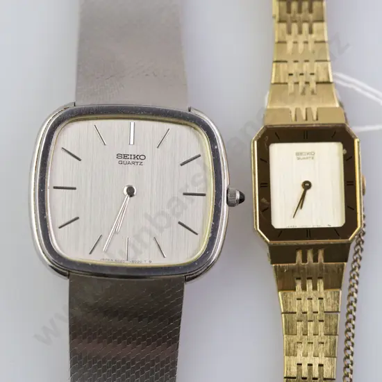 Seiko Quartz All Stainless Steel Dress Watch and Ladies