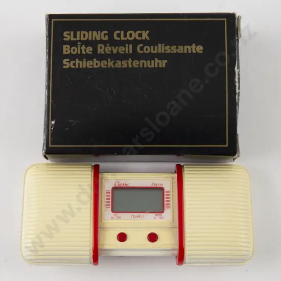 Made in HongKong Vintage Plastic Pocket Sliding Clock