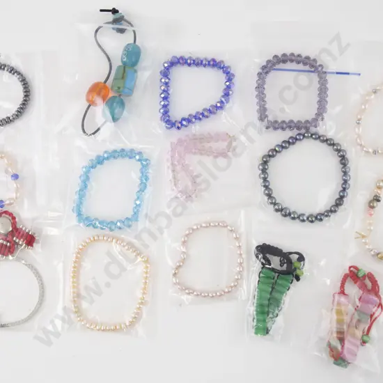 20 Various Pearl and Crystal Bead Bracelets