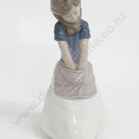 Lladro Nao Figure of Girl on Barrel