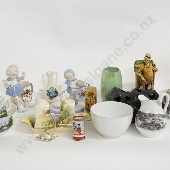 Small Box of Assorted Crested China