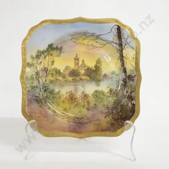 RD Hand Painted Signed R.Brown "Shakespeare's Country"