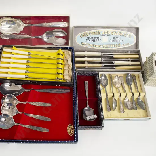 Quantity of Assorted Boxed Cutlery Including Bone Handle etc