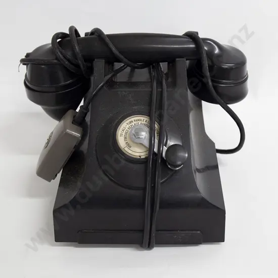 Black Bakelite Telephone
