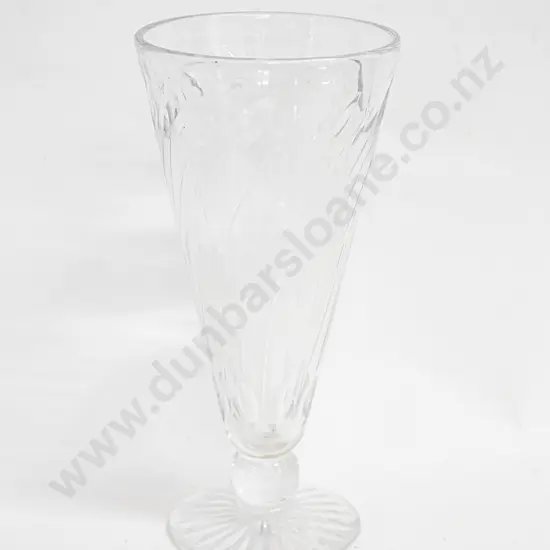 Trumpet Shaped Cut Crystal Vase