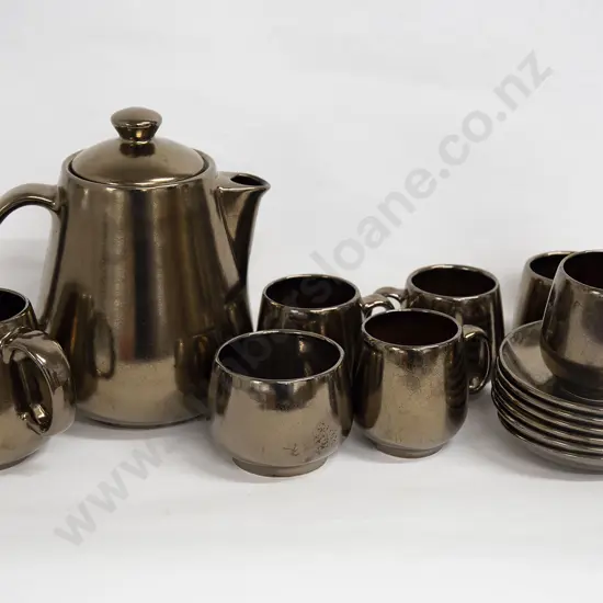 Prinknash Gold Lustre Coffee Set