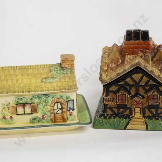 Cottage Ware Butter Dish and Biscuit Barrel